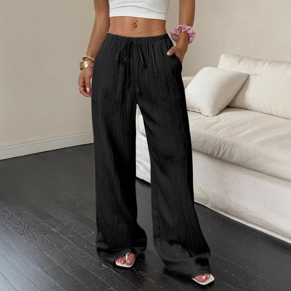 Women's Casual Pants with Diagonal Pockets