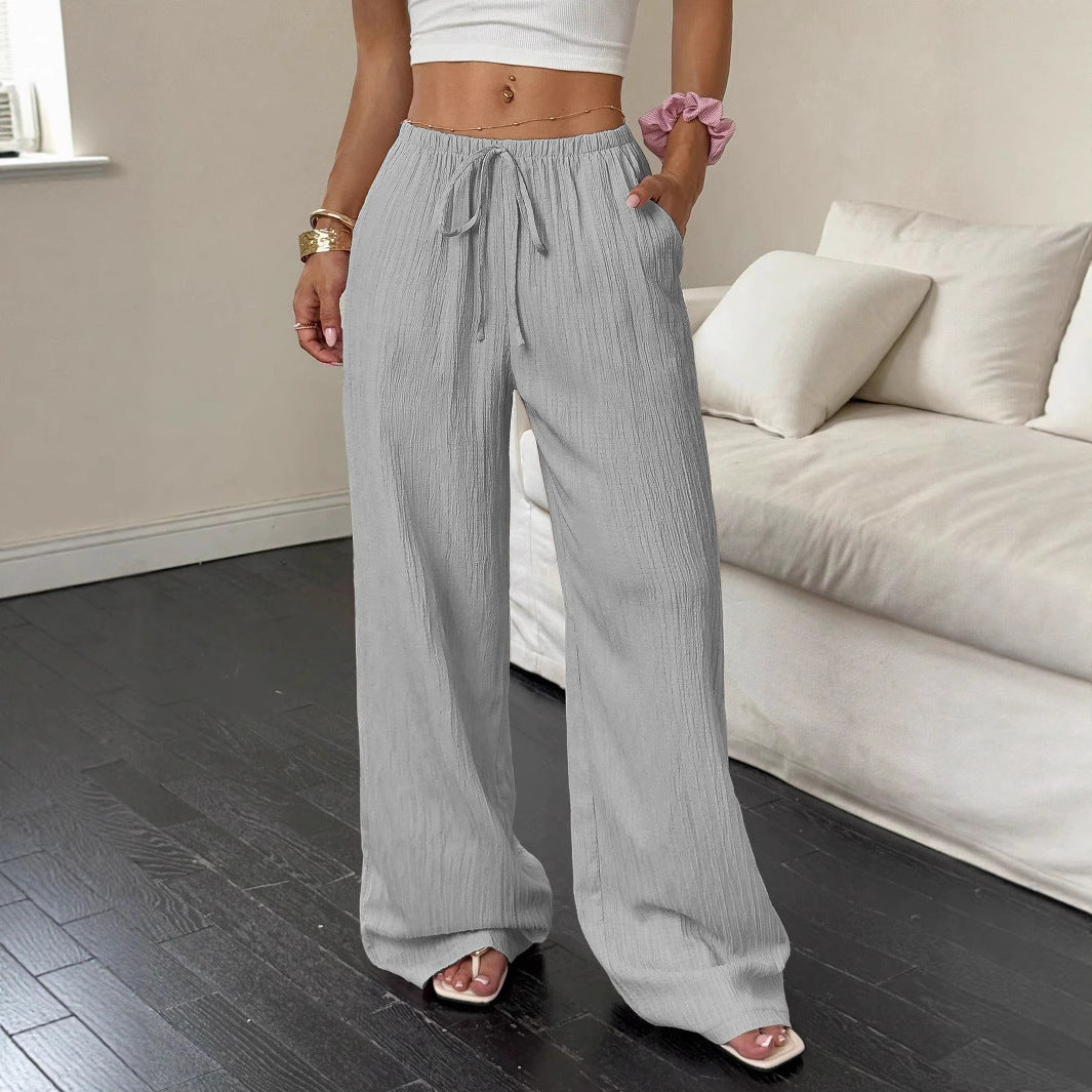 Women's Casual Pants with Diagonal Pockets