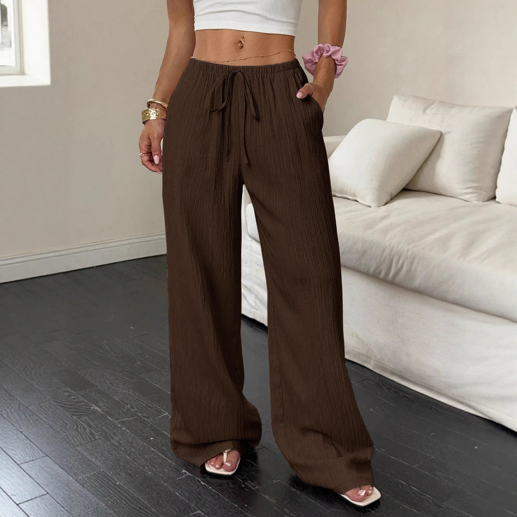 Women's Casual Pants with Diagonal Pockets
