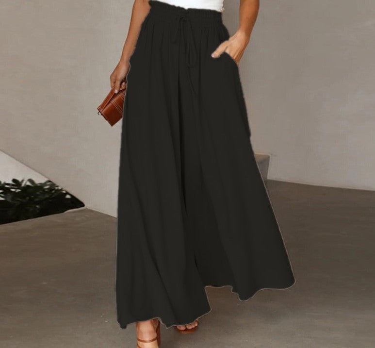 Wide Leg High Waist Long Pants