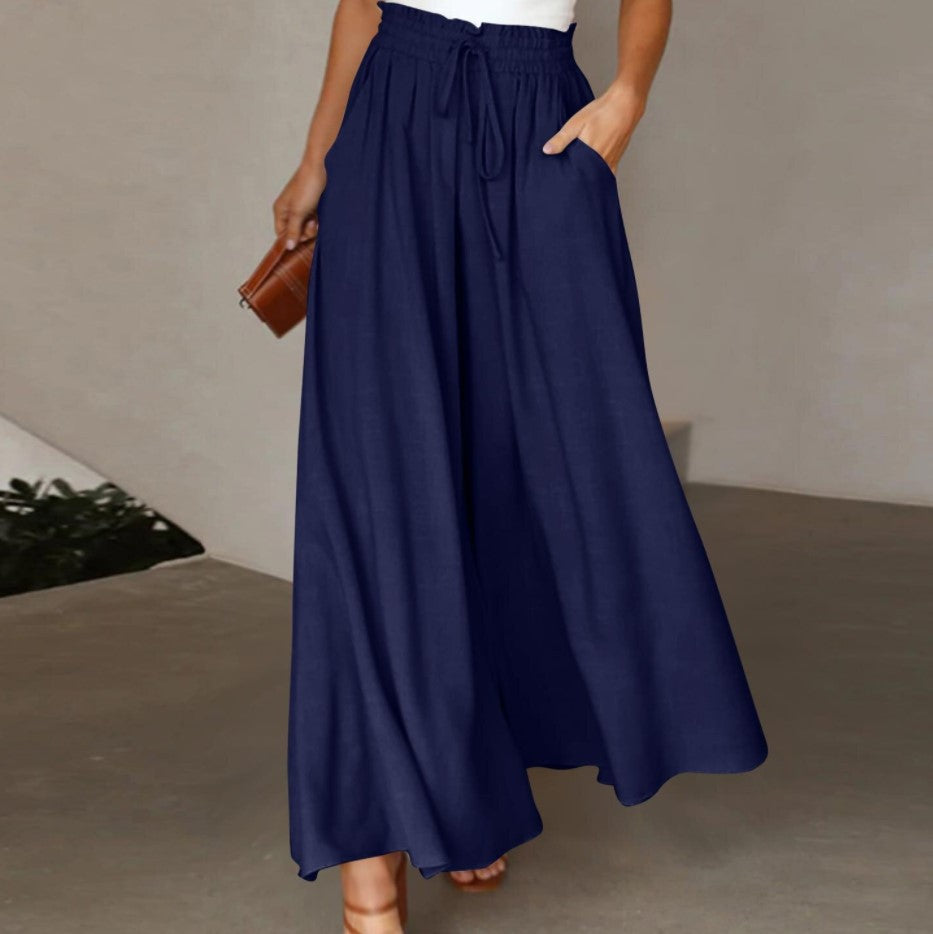 Wide Leg High Waist Long Pants